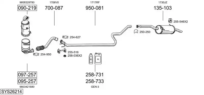 BOSAL SYS26214