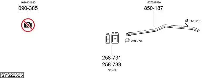 BOSAL SYS26305