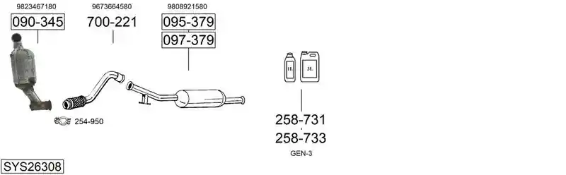 BOSAL SYS26308