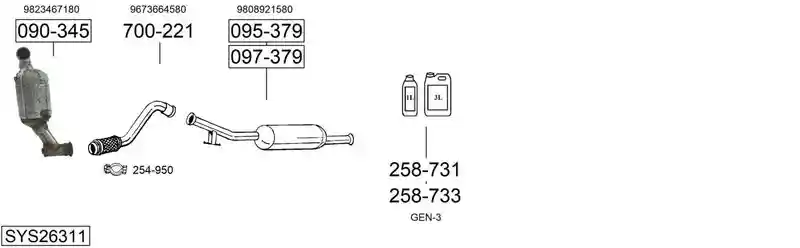 BOSAL SYS26311