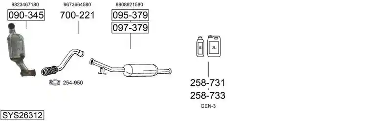BOSAL SYS26312