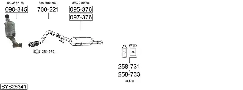 BOSAL SYS26341