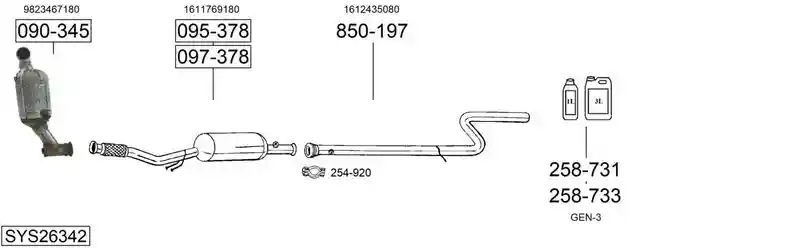 BOSAL SYS26342