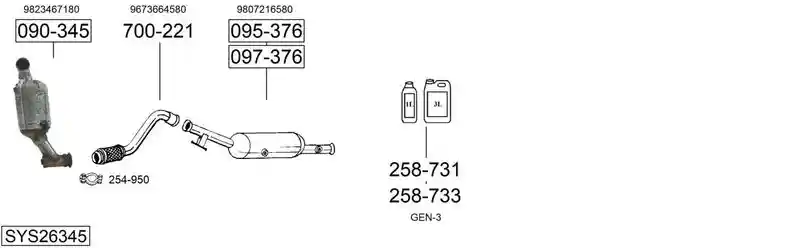 BOSAL SYS26345