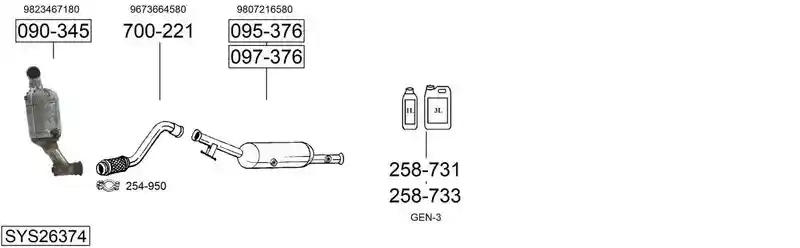 BOSAL SYS26374