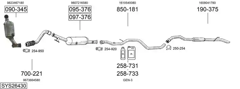 BOSAL SYS26430