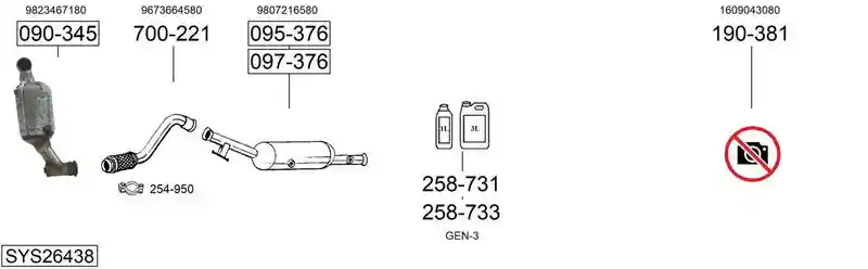 BOSAL SYS26438