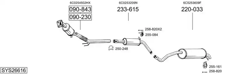 BOSAL SYS26616