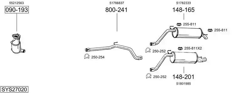 BOSAL SYS27020 BOSAL SYS27020