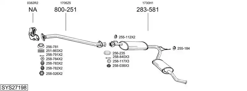 BOSAL SYS27198