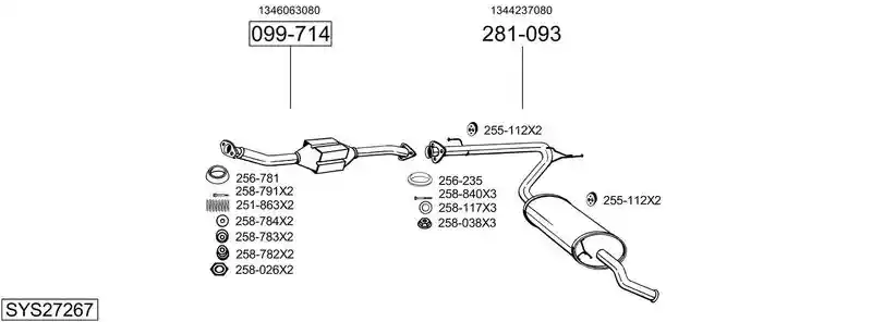 BOSAL SYS27267