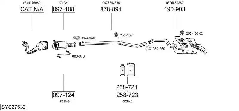 BOSAL SYS27532