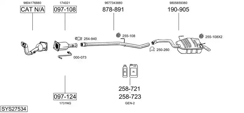 BOSAL SYS27534
