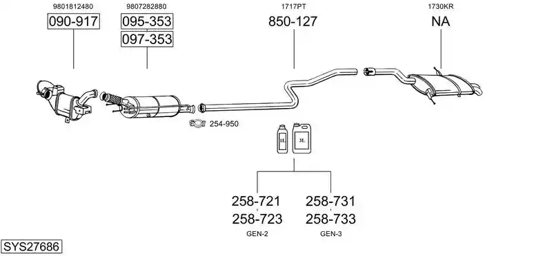 BOSAL SYS27686