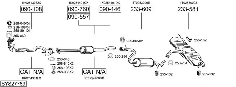 BOSAL SYS27789