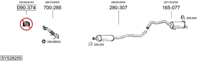BOSAL SYS28255