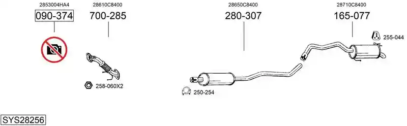 BOSAL SYS28256
