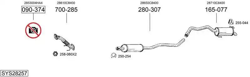 BOSAL SYS28257