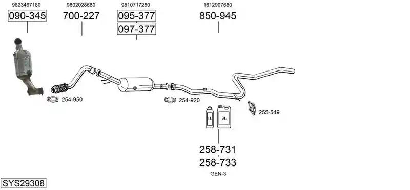 BOSAL SYS29308