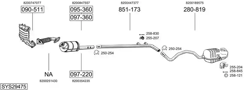 BOSAL SYS29475