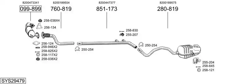 BOSAL SYS29479