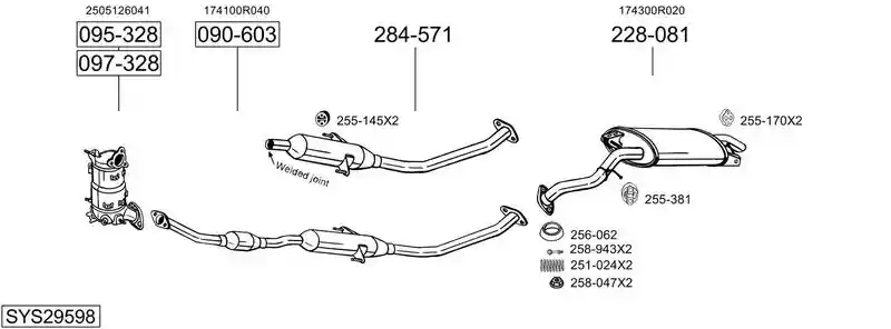BOSAL SYS29598