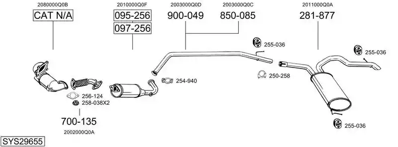 BOSAL SYS29655
