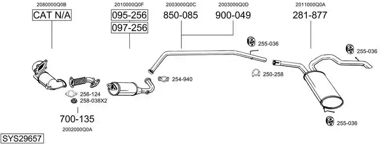 BOSAL SYS29657