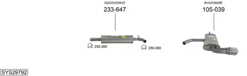 BOSAL SYS29792