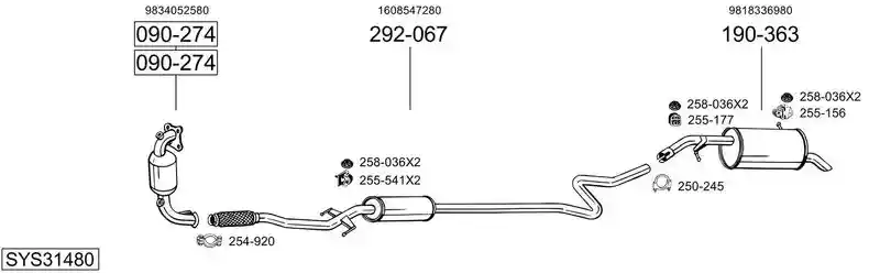 BOSAL SYS31480