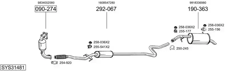 BOSAL SYS31481