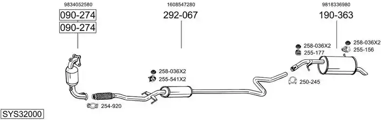 BOSAL SYS32000