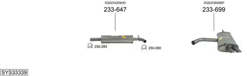 BOSAL SYS33339