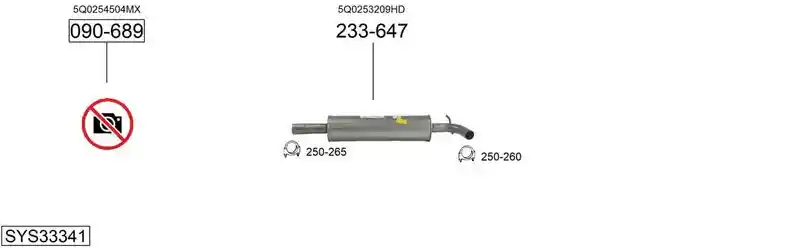 BOSAL SYS33341