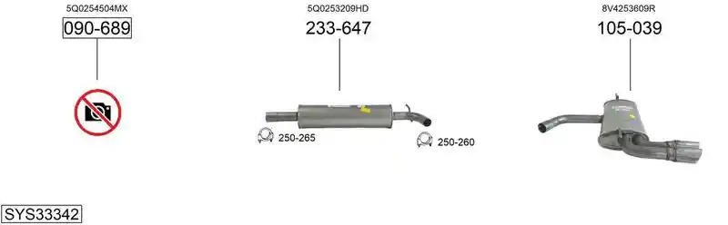 BOSAL SYS33342