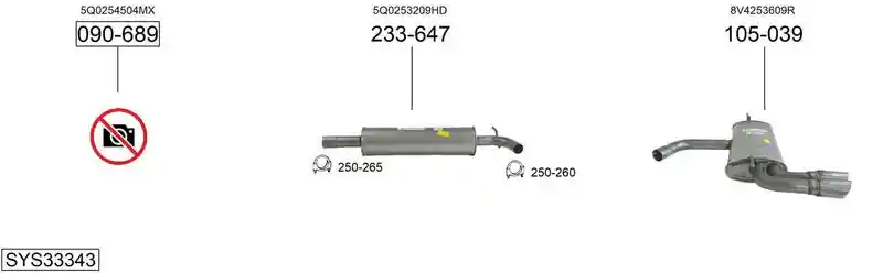 BOSAL SYS33343