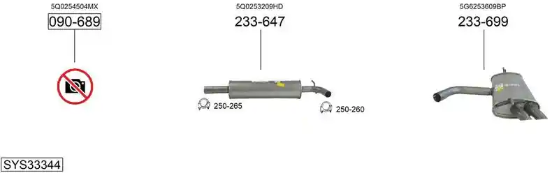 BOSAL SYS33344