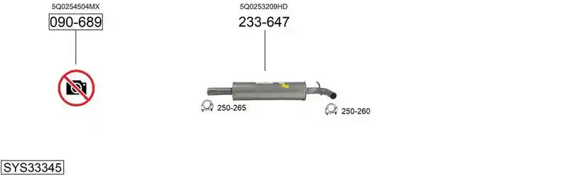 BOSAL SYS33345