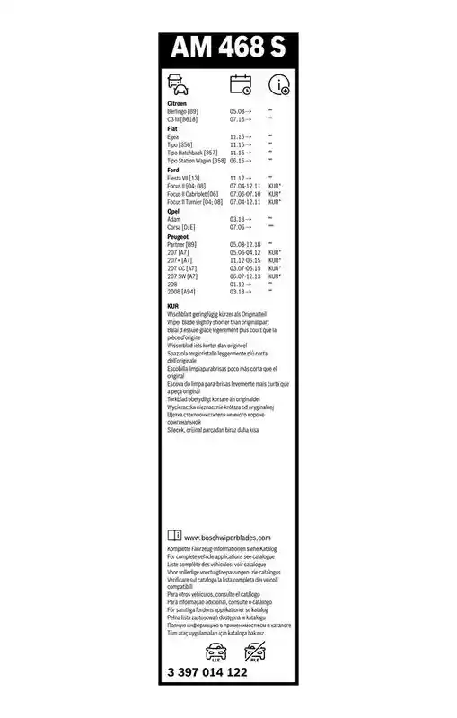 BOSCH 3 397 014 122 BOSCH 3 397 014 122