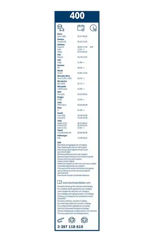 BOSCH 3 397 118 610 BOSCH 3 397 118 610