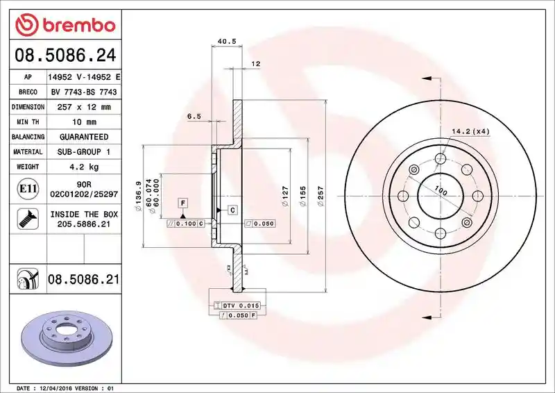 BREMBO 08.5086.24