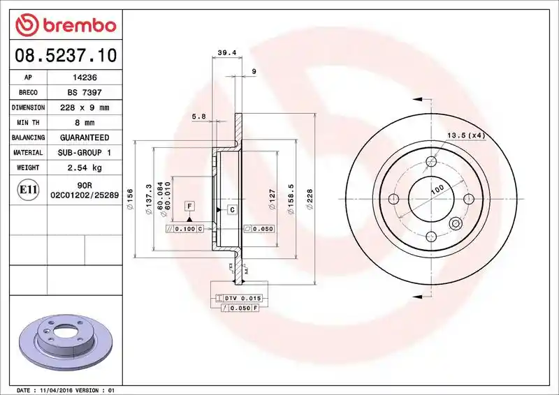 BREMBO 08.5237.10