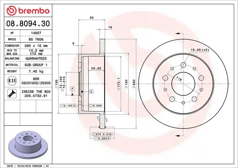 BREMBO 08.8094.30