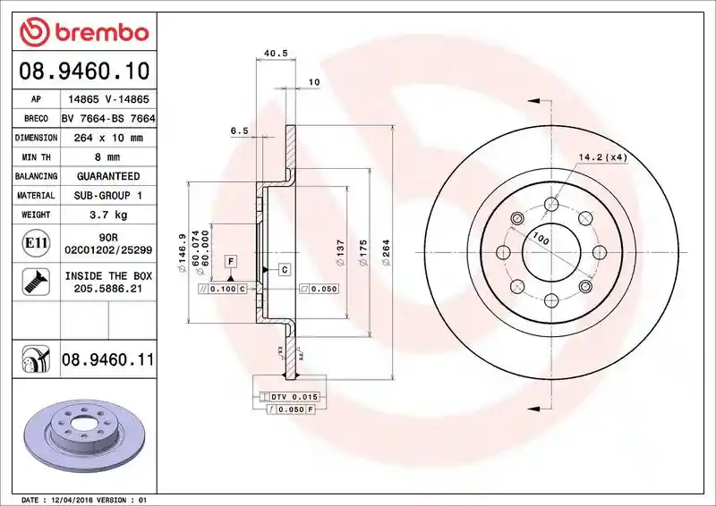 BREMBO 08.9460.10