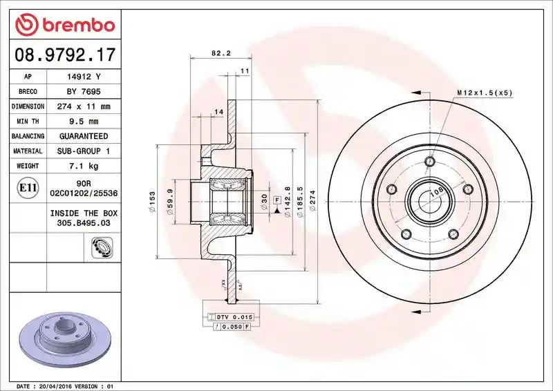 BREMBO 08.9792.17