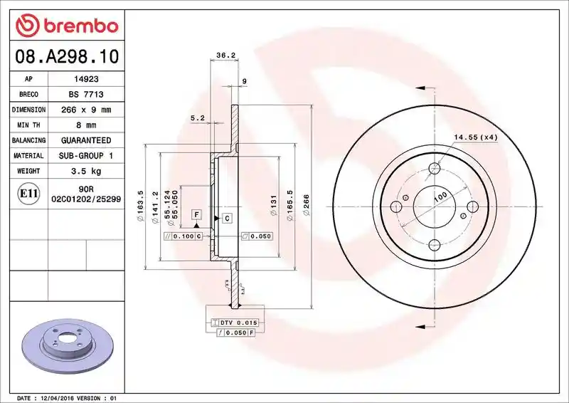 BREMBO 08.A298.10