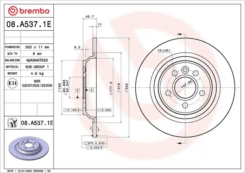 BREMBO 08.A537.1E
