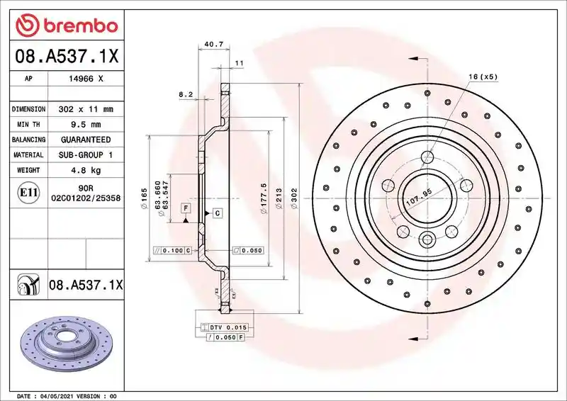 BREMBO 08.A537.1X