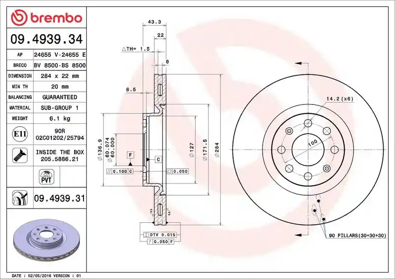 BREMBO 09.4939.31