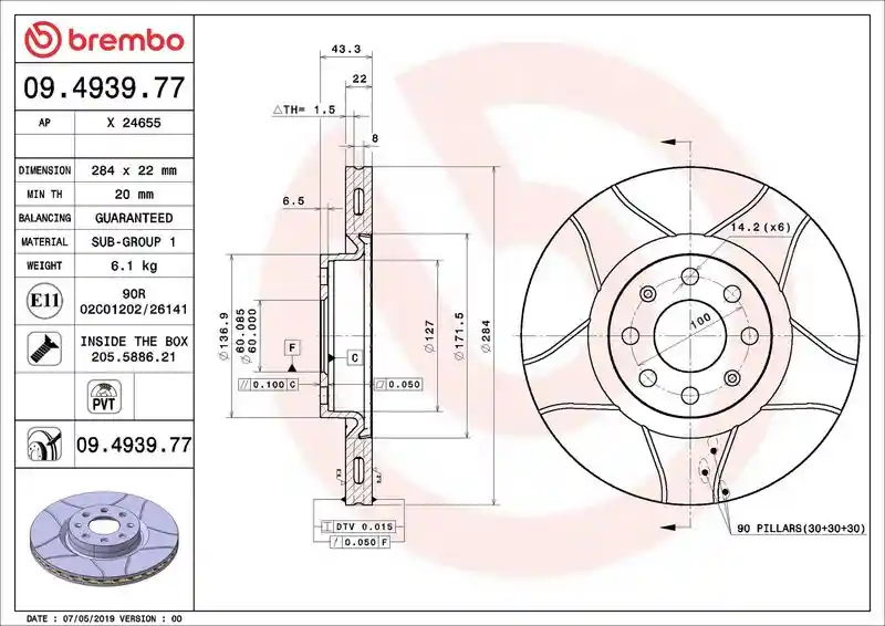 BREMBO 09.4939.77